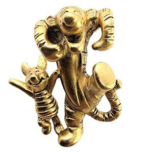 Vintage Disney's Winnie The Pooh' Dancing Piglet And Tigger Pin Brooch